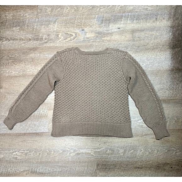 Chocolate Brown Crew Neck Sweater Paper Crane Size L - Picture 8 of 8
